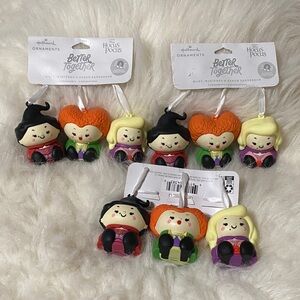 3 sets of Hallmark Hocus Pocus magnetic ornaments